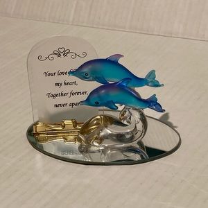 Dolphins hand- sculpted Polet love gift figurine boxed